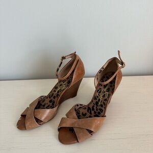 Jessica Simpson Brown Wedge Sandals
